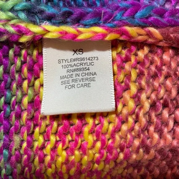 Ultra Flirt Ombre Striped Pullover Multicolored Soft  Knit Sweater Size XS - Picture 4 of 6